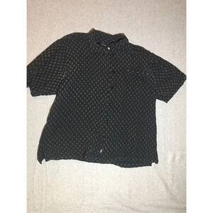 Mens Nat Nast Button Up Shirt Size XL Silk Luxury Formal Patterned Novelty Print